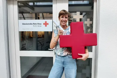 Gewinnerin Hauptpreis Schätzwettbewerb Gewerbe vor Ort Frick